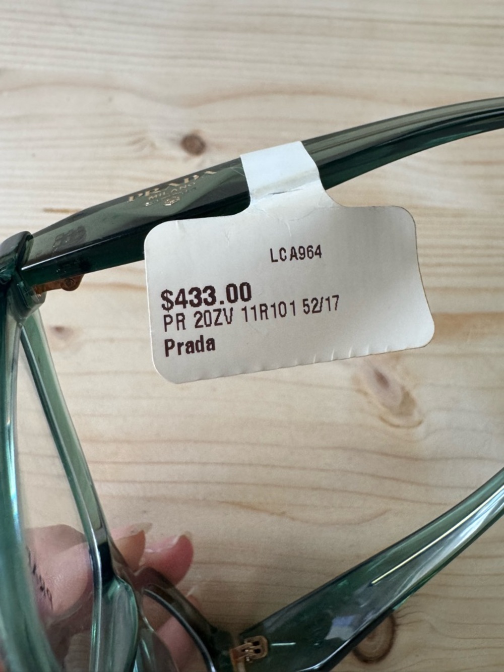 Prada Green Reading Glasses Cat Eye Frames - Picture 5 of 7